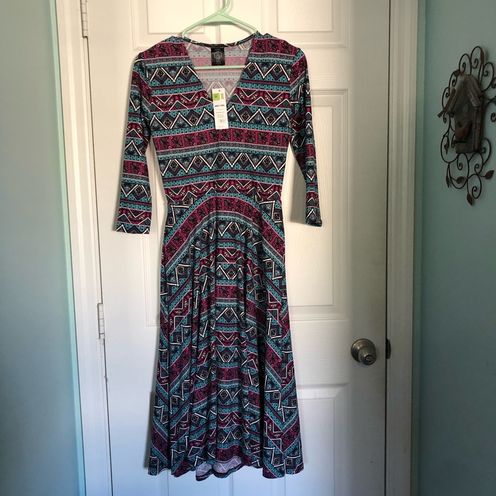NWT Agnes & Dora XS Curie dress Tribal print